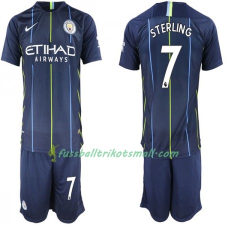 Fußballtrikots Manchester City Sterling 7 Kinder 2018-2019 Kurzarm Auswärts-trikot kaufen